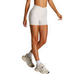 Solid Color Crossover Yoga Shorts