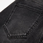 Vaqueros bordados con perlas y diamantes de imitación transferidos