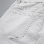 Pearl-Embellished Asymmetric Cut-Out Shorts