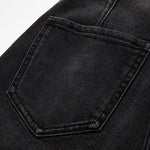 Risen Jeans Rose Embroidered Lace-Cut Jeans with Pearl Beading