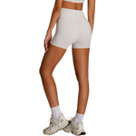 Solid Color Crossover Yoga Shorts