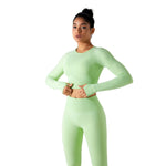 Camisa corta de manga larga con agujeros para los pulgares