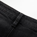 Risen Jeans Rose Embroidered Lace-Cut Jeans with Pearl Beading