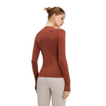 Thumb Holes Seamless Long-Sleeve Shirt