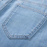 Risen Jeans Raw Hem Ethnic Motif Embroidery Flared Jeans