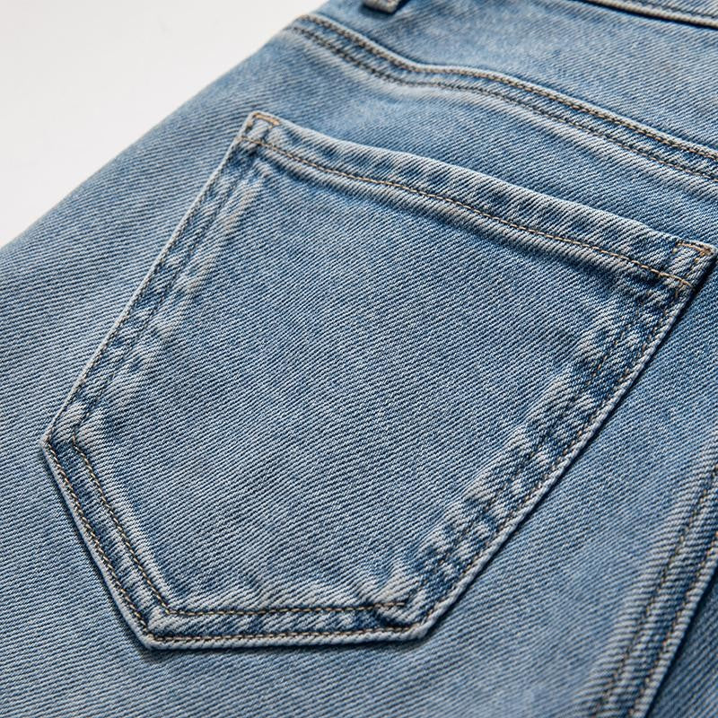 Risen Jeans Floral Embroidered Pearl-Beaded Cut-Out Jeans