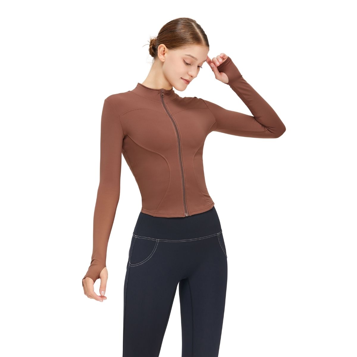 Tailored Fit Thumbhole Full-Zip Jacket