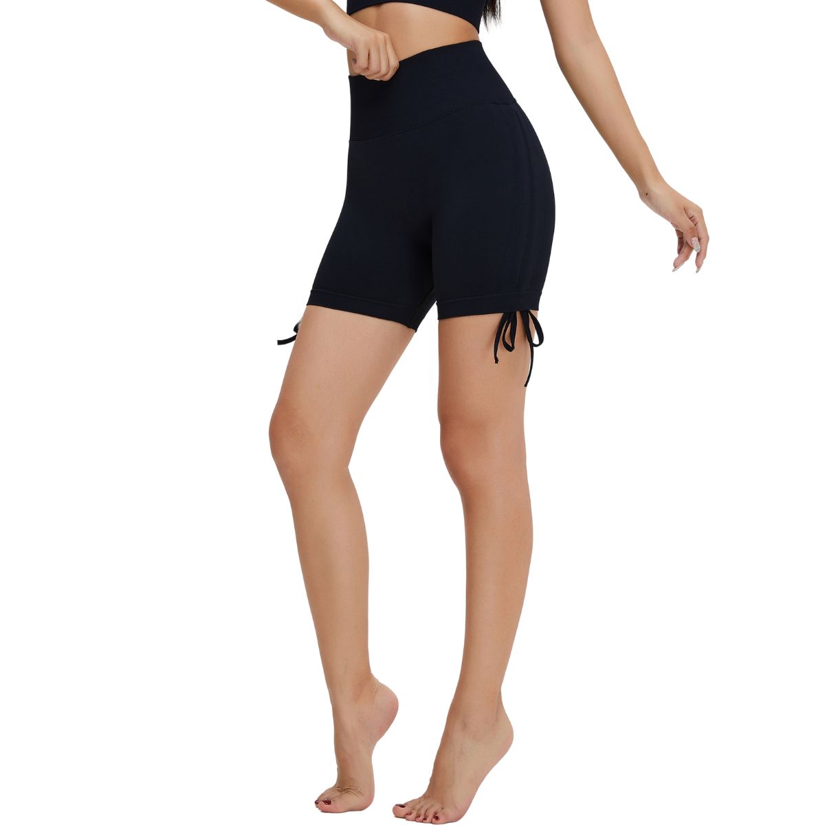 Solid Color Butt-Lift Ruched Shorts