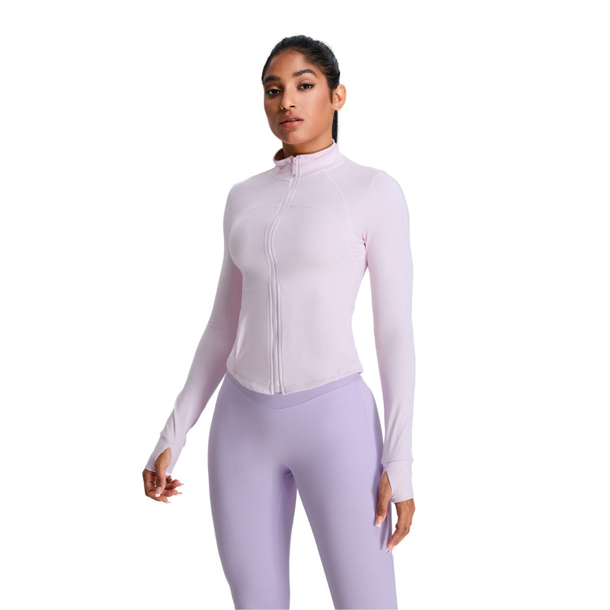 Women's Solid Color Full-Zip Jacket