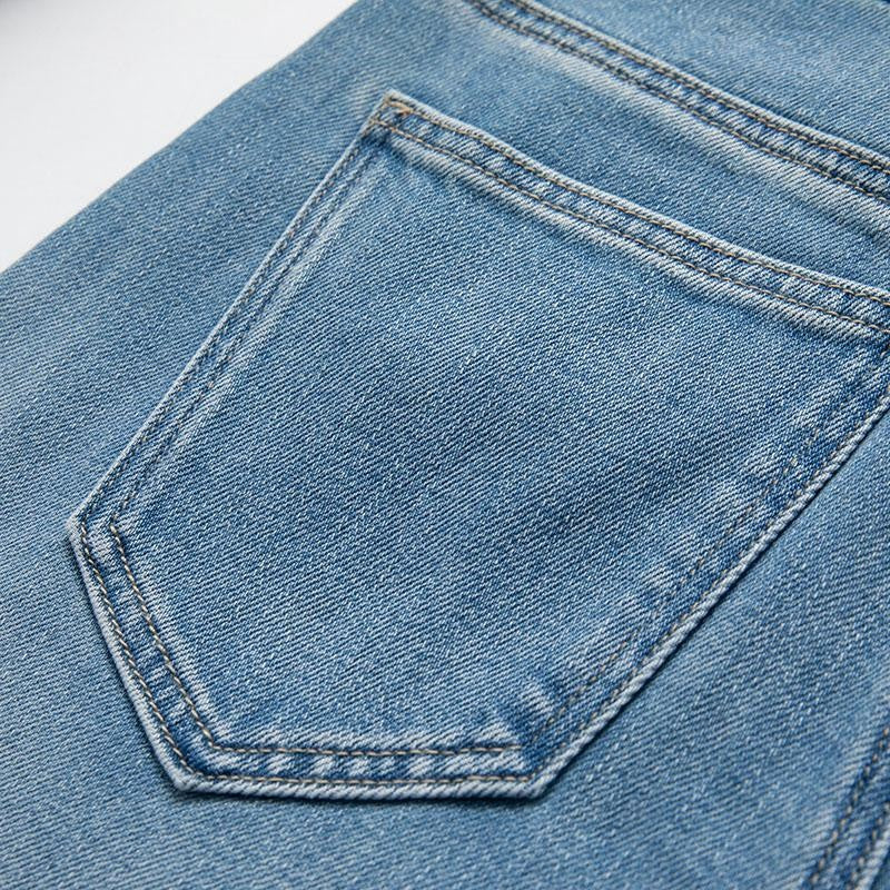 Risen Jeans Organza Patchwork Floral-Embroidered Bootcut Jeans