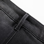 Risen Jeans Rhinestones & Pearls Embroidery Patchwork Ankle Jeans