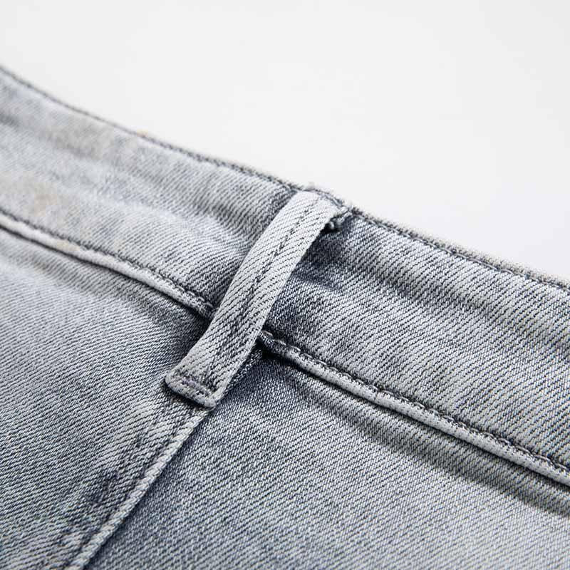 Risen Jeans Patchwork Pearl-Frog Closure Embroidered Jeans