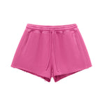 Women's Vintage Washed Raw Edge Shorts