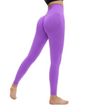Leggings de yoga de cintura alta y color liso