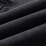 Risen Jeans Pearl-Embellished Floral-Embroidered Whisker Jeans