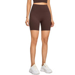 High-Waisted Solid Color Yoga Shorts