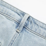 Risen Jeans Lightweight Rhinestone & Embroidered Cut-Out Jeans