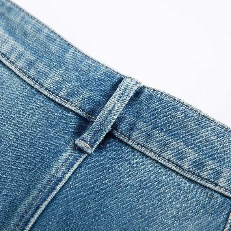 Risen Jeans Phoenix-Embroidered Sequin Tapered Ankle Jeans