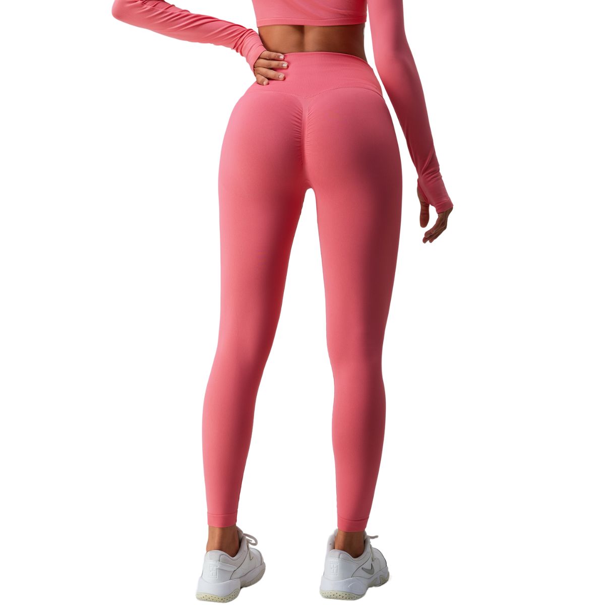 Women's Solid Color Crossover Leggings