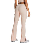 Drawstring Split-Hem Flare Leggings