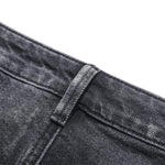 Risen Jeans Pearl-Embellished Embroidery Cut-Out Whisker Jeans