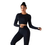 Camisa corta de manga larga con agujeros para los pulgares