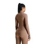 Women's Solid Color Full-Zip Jacket