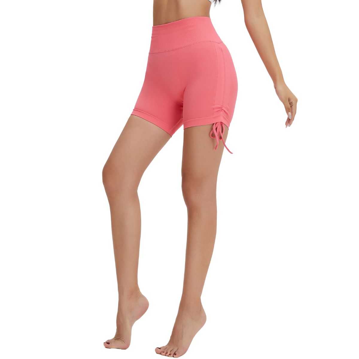 Solid Color Butt-Lift Ruched Shorts