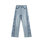 Risen Jeans Lightweight Rhinestone & Embroidered Cut-Out Jeans