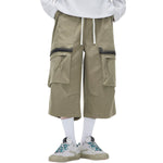 Pantalones cargo de pierna ancha y corte tobillero