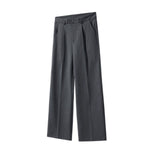 Solid-Color Single Pleat Trousers