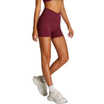 Solid Color Crossover Yoga Shorts