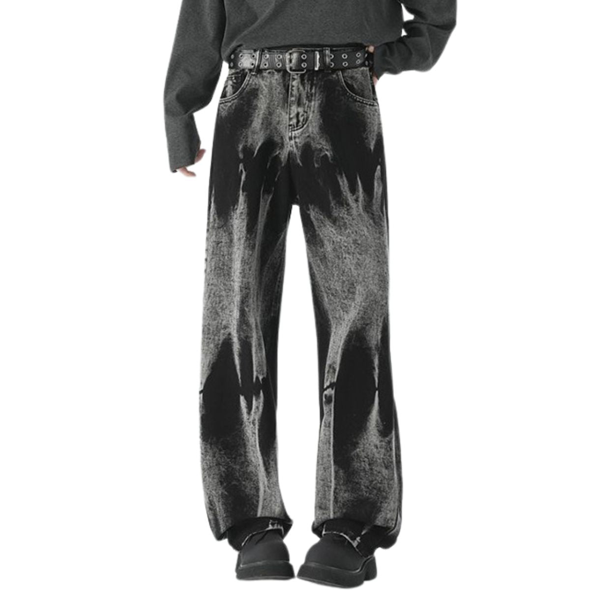 Smoke Rise Y2K Tie-Dye Straight Leg Jeans