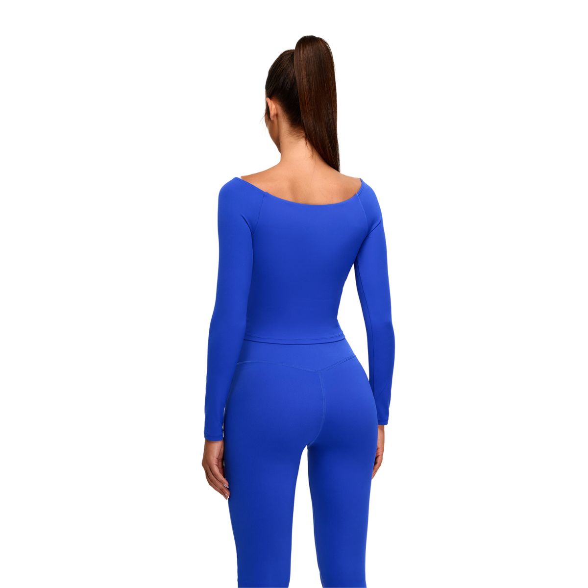 Boat Neck Seamless Long-Sleeve Tee