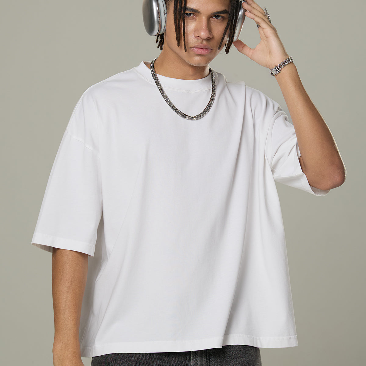 Washed Cotton Boxy T Shirt 7.8oz