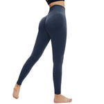 Leggings de yoga de cintura alta y color liso