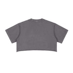 Vintage Washed Raw Edge Crop Tee 8.4oz