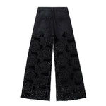 Risen Jeans Patchwork Floral-Embroidered Sequined Bootcut Jeans