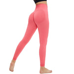 Leggings de yoga de cintura alta y color liso