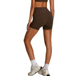 Solid Color Crossover Yoga Shorts