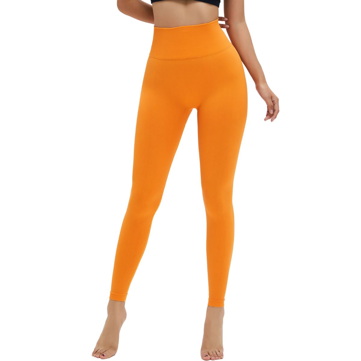 Leggings de yoga de cintura alta y color liso