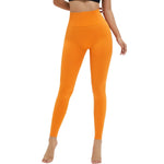 Leggings de yoga de cintura alta y color liso
