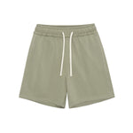 Solid Color Loose-Fit Drawstring Shorts