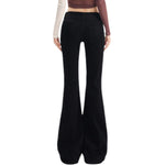 Women's Low-Waisted Flared Knit Jeans