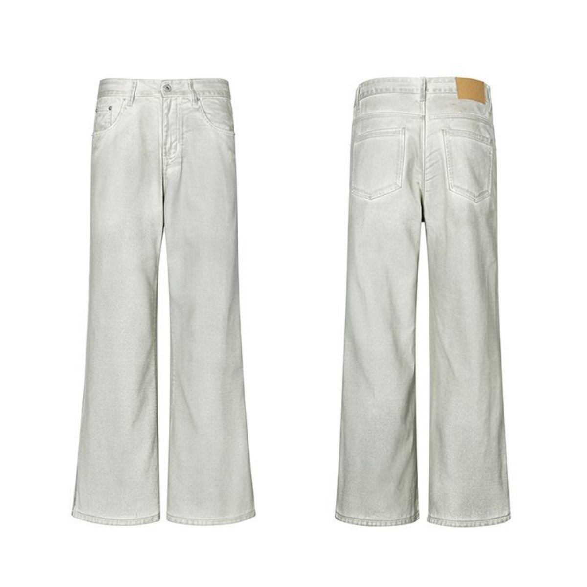 Risen Jeans Distressed Dirty White Denim Jeans