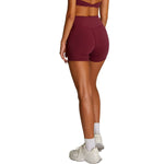 Solid Color Crossover Yoga Shorts