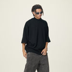 Heavyweight Oversized Mock-Neck Tee 9.15oz