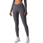 Women's Solid Color Crossover Leggings