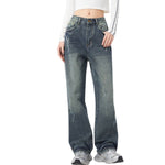 Risen Jeans Relaxed Fit Distressed Hem Ripped Jeans