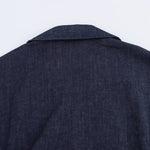 Vestido midi de mezclilla con botones delanteros y manga corta